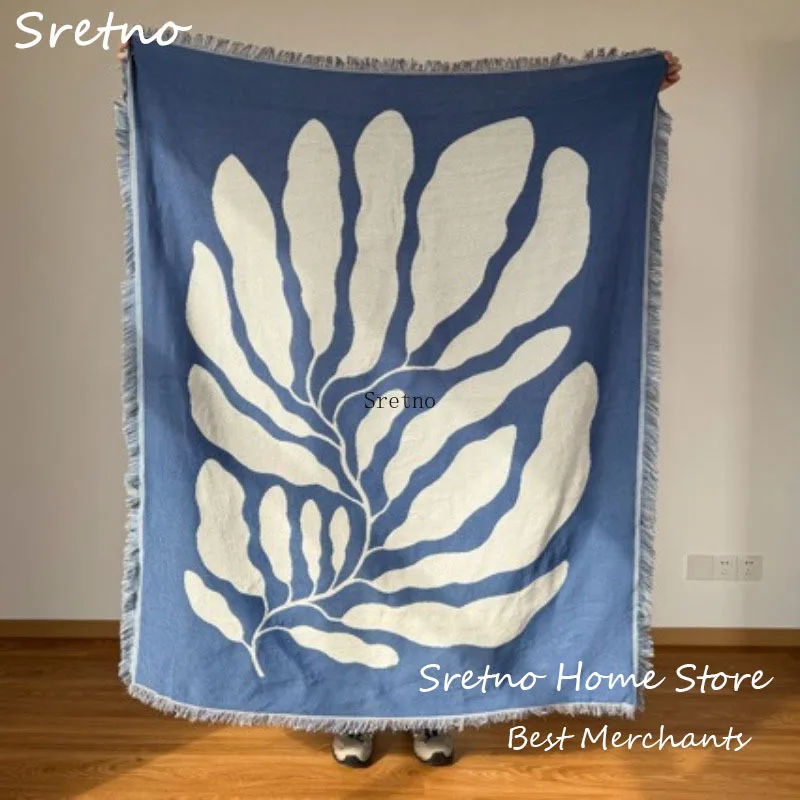 SRETNO Home Room Decoration Throw Blanket Polyester-cotton Sofas Towel Blankets,Tapestries,American Country Style mantas de cama