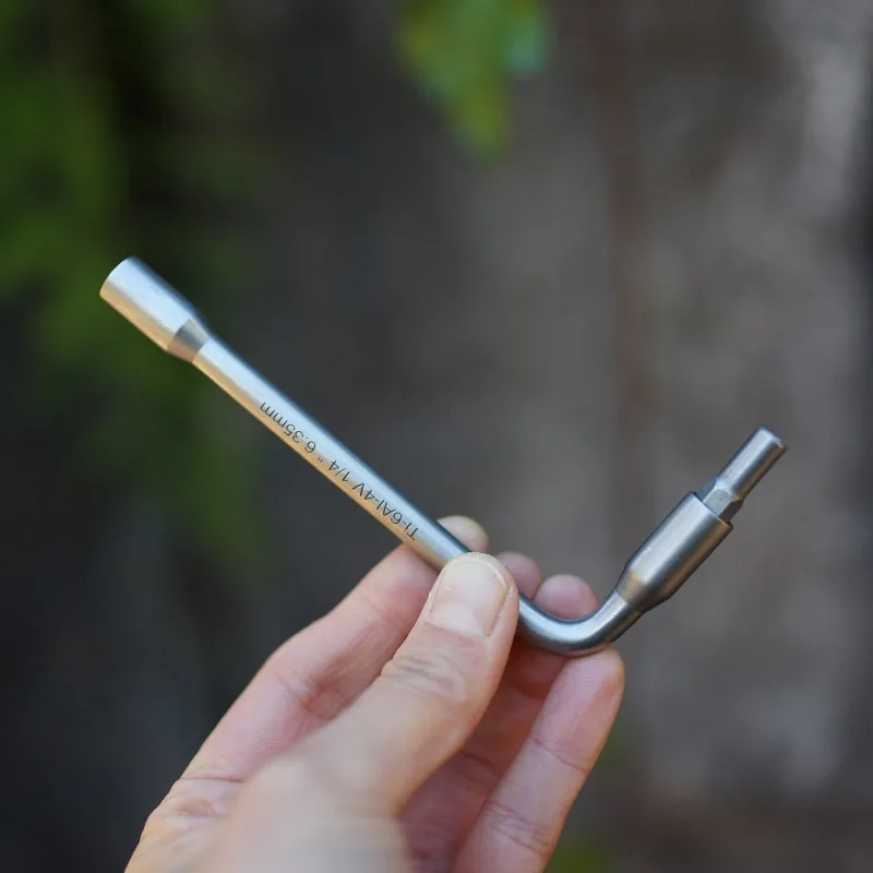 For TC4 Titanium Alloy L-Type Wrench One Piece Forming 1/4 Inch 6.35mm Bit Screwdriver Universal Hand Tool