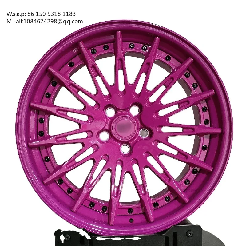 Custom Pink 2-Piece 3-Piece Forged Aluminum Rims, Lightweight Passenger Car Wheels LM Style, 18 19 20 21 22 Inch Fit for WF