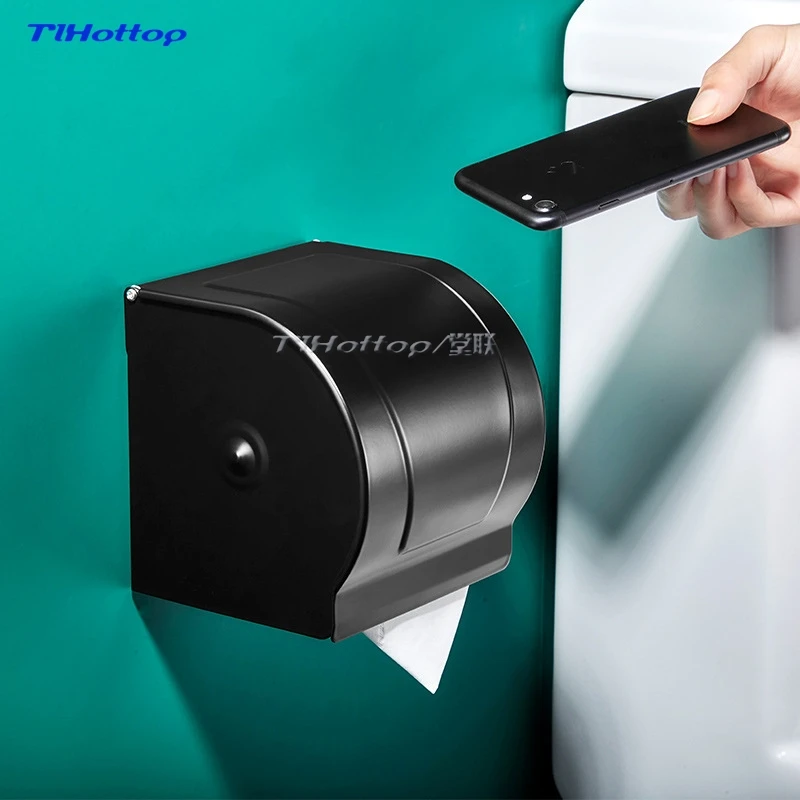 Toilet Paper Box Toilet Wall Roll Paper Box Tissue Holder Toilet Waterproof Household Straw Box