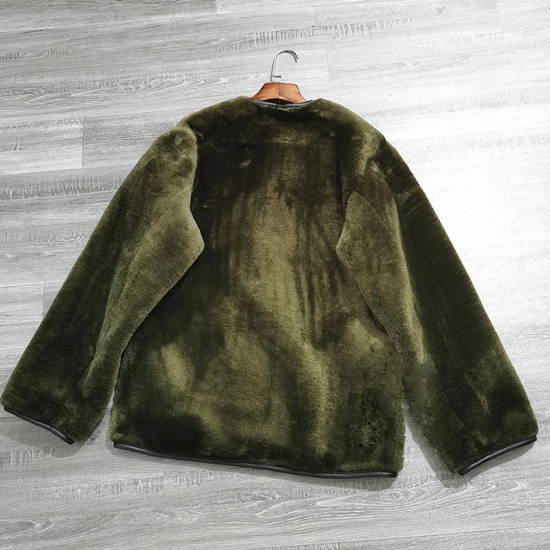 Chic Women's Vintage Loose Faux Wool Jacket with Pockets