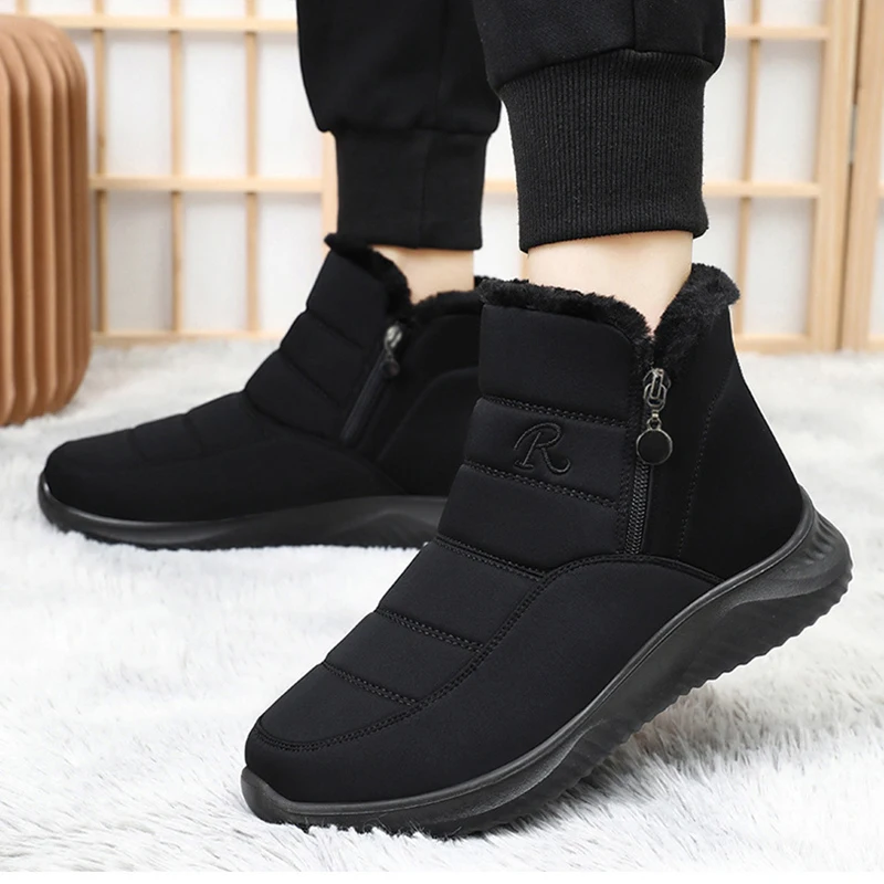 Snow Boots Woman Platform Ladies Shoes Platform Women Shoes Plus Size Mid Women's High Boots Fashion Women Boots Botas Mujer image 3