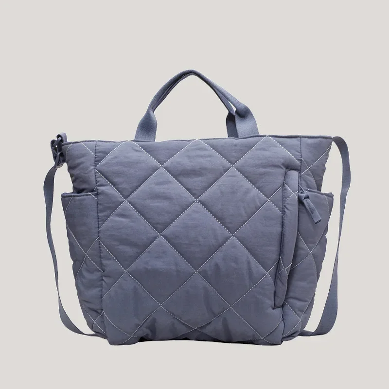 

Quilted Rhombus Ladies Shoulder Bag Simple Solid Color Women's Messenger Bags Large Capacity Female Travel Handbags Tote Purse