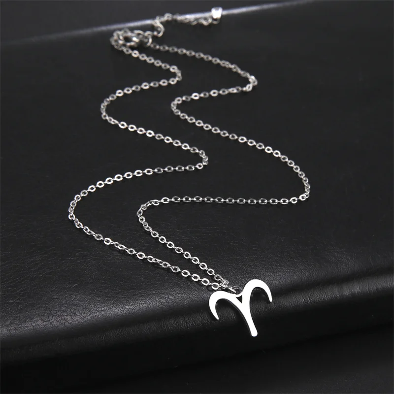 12-Sternbild-Anhänger-Halsketten für Frauen, Mädchen, Widder, Steinbock, Stier, Halskette, Ketten, Halsband, Anhänger, Schmuck, Geburtstagsgeschenke – Detail 15