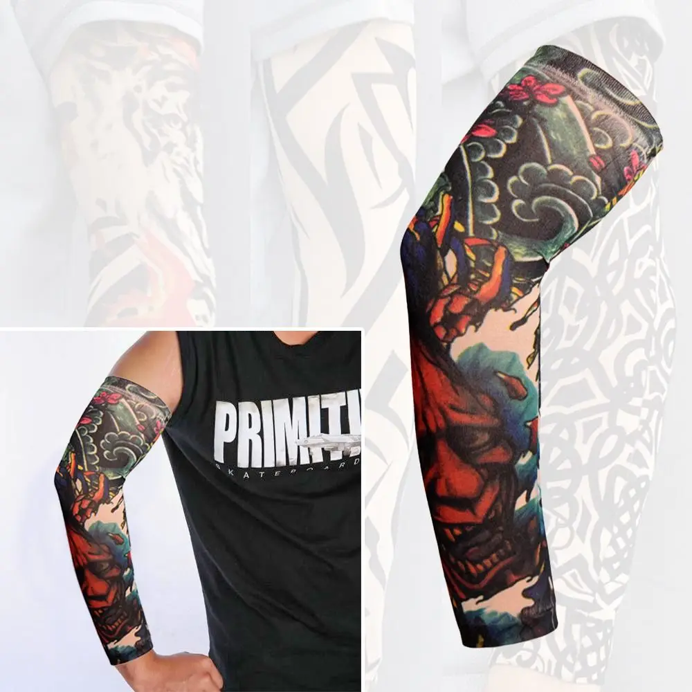 1 Stuks Nieuwe Zon Bescherming Bloem Arm Mouwen Zomer Koeling Uv Bescherming Arm Cover Warmer Sportkleding Tattoo Arm Mouwen