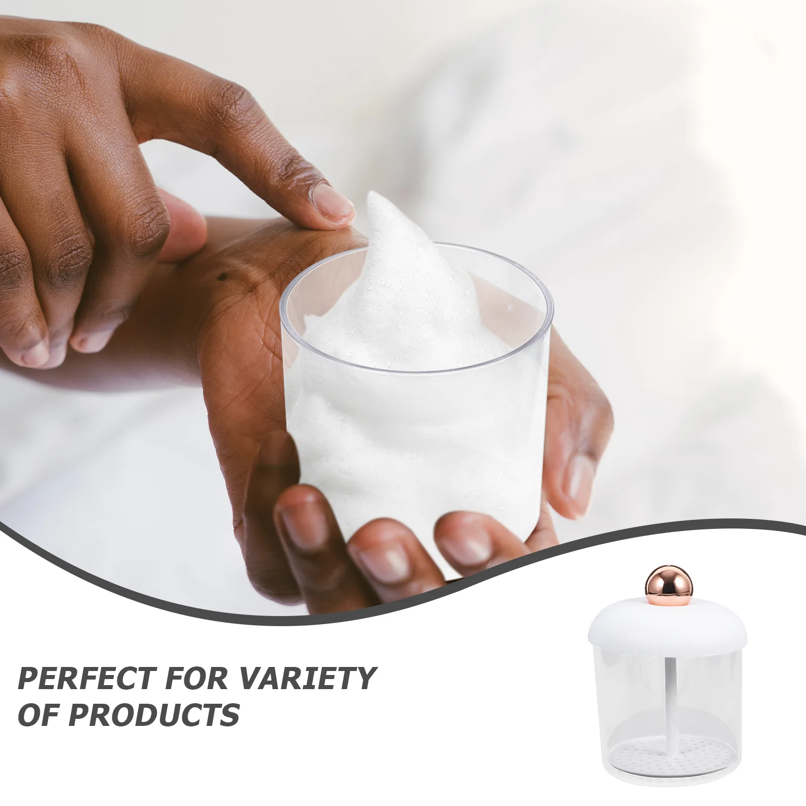 Bubble Bottle Maker Cup Face Wash โฟม Maker เครื่องมือทําความสะอาดผิวหน้า Skincare อุปกรณ์โฟม Mini แบบพกพาสีขาวทอง