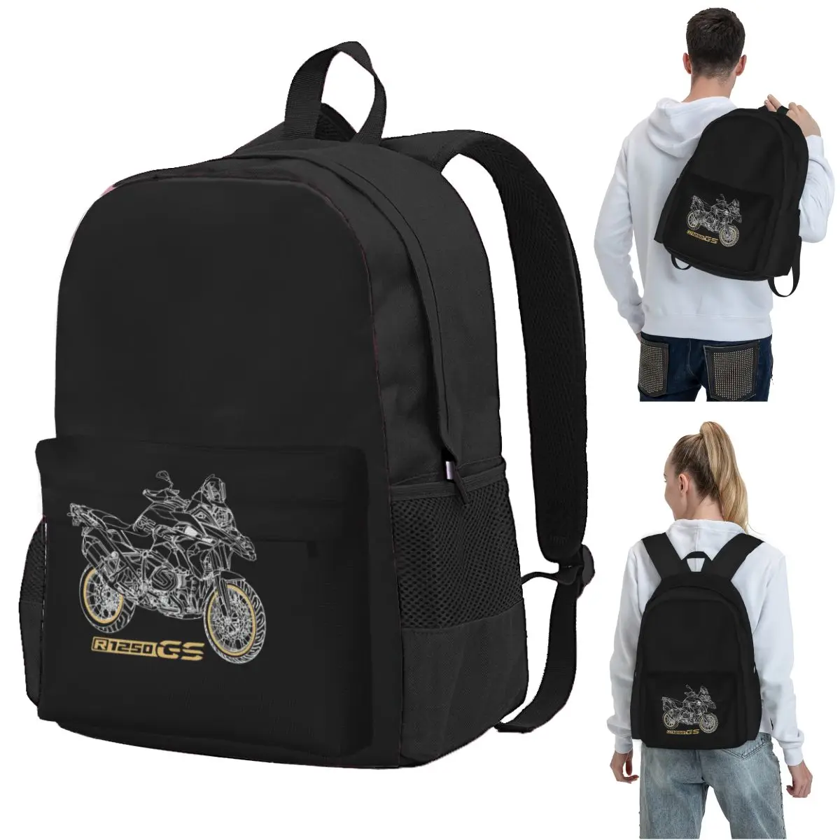 GS 1250 R 1250 Adventure Motorcycle  Backpack Student BookBag Kids School Bag Laptop Shoulder Bags for Boys Girls