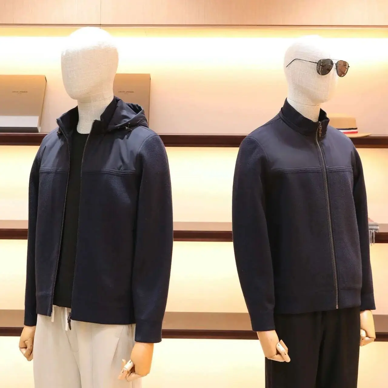 

Stedy Knitted Woolen Jaet Men's Casual Hooded Coat Stand Fit Long Sve Zipper Closure Windproof Chinese Production