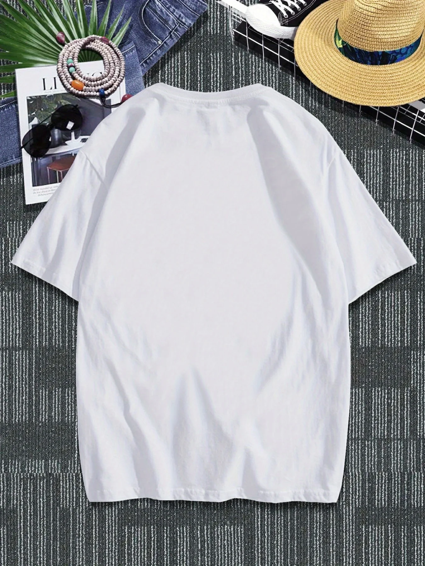 Inspirational 'Times Develop' Print Tee - Men's Comfort Stretch, Easy-Care, All-Season Crew Neck