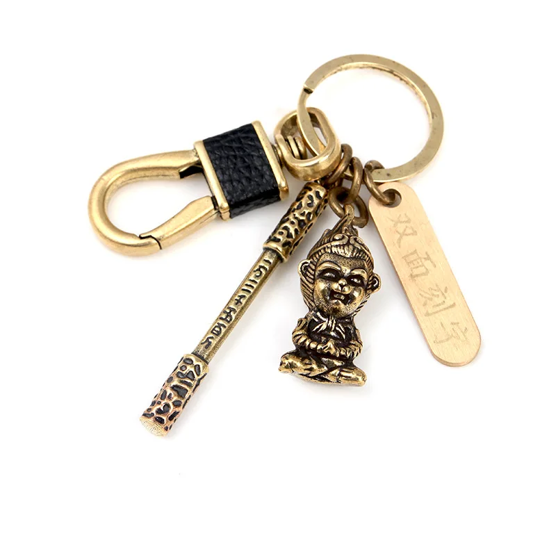 

Black Myth WuKong Weapon Metal keychain The Journey to the West monkey Key Ring Bag Pendan Fashion Jewelry Crafts Gifts Toys ﻿