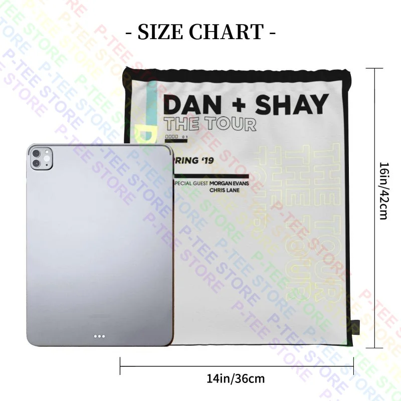 Dan + Shay Spring Tour Concert 2019 Drawstring Bags Gym Bag Vintage Foldable Personalised Large Capacity