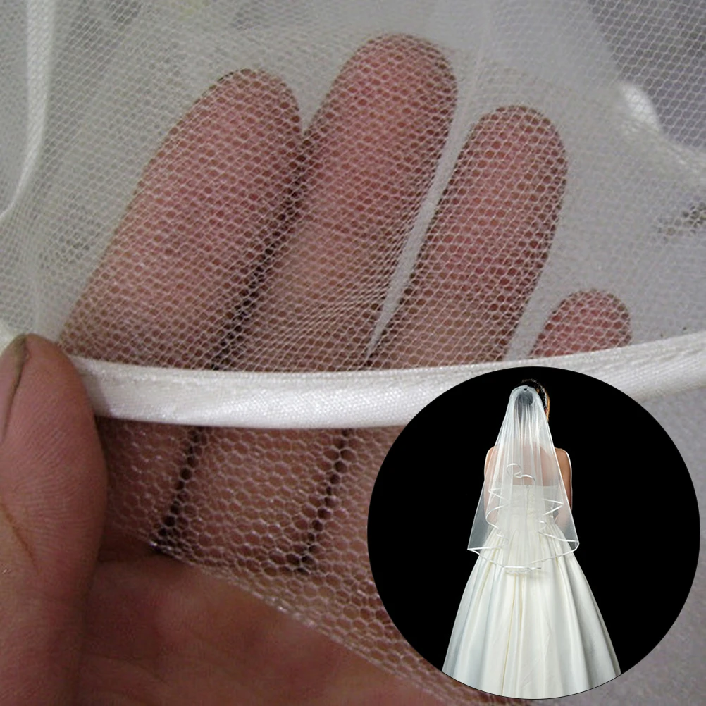 

Double Layer Bridal Veil Short Elegant Wedding Accessory Ivory Waist Length Hair Comb Stylish Photography Show Event