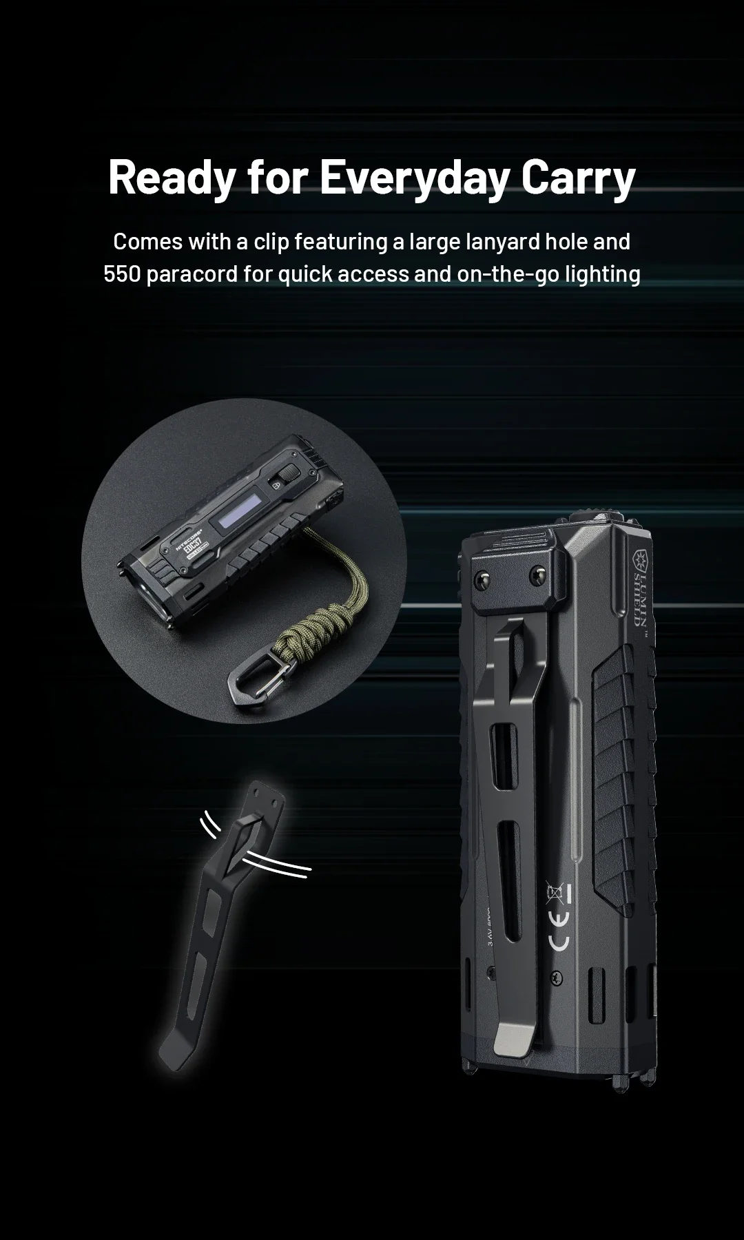 NITECORE EDC37 8000 lumens Strong light Ultimate Tactical EDC Flashlight