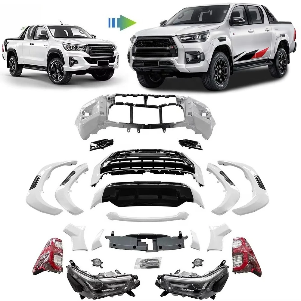 

Top-Rated FORToyota Hilux 2016-2022 Revo Upgrade Rocco GR Style Front Bumper Body Kit