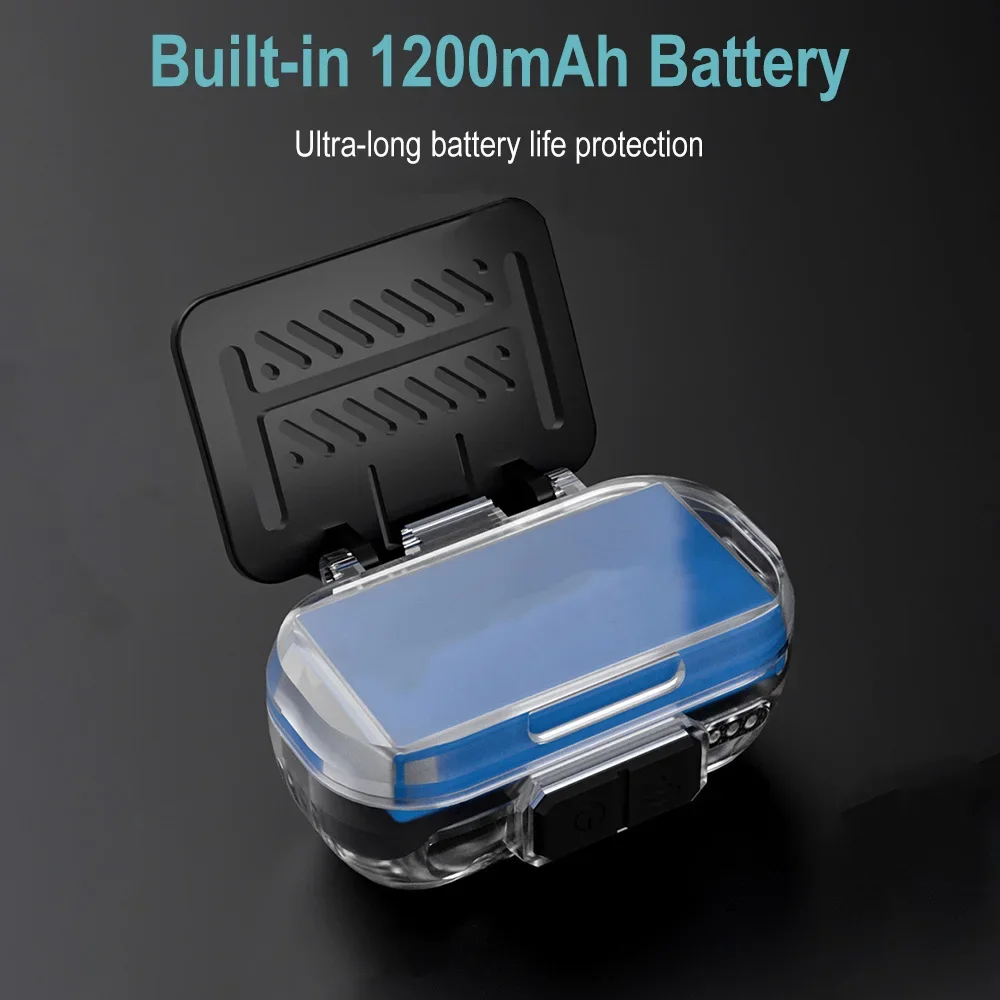 BORUiT 300LM الأحمر والأبيض محس حركة LED كشافات صغيرة نوع-c مصباح أمامي قابل لإعادة الشحن مقاوم للماء التخييم الصيد رئيس الشعلة