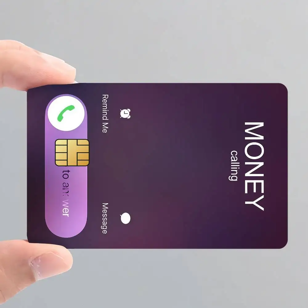 Money Calling Waterproof Film Skin Card Stickers Cover Credit 4PCS Debit Front Decoration Bank Bus Pass - view 3