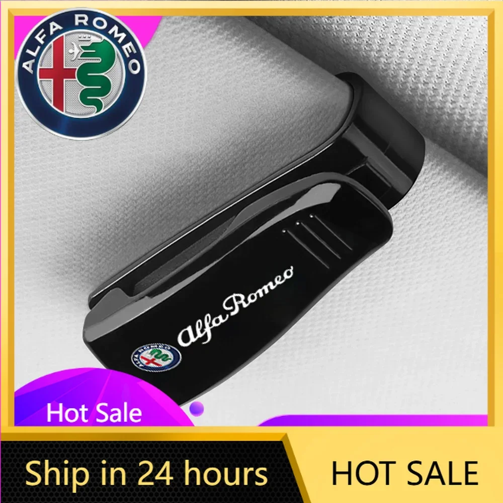 

Car Stickers For Alfa Romeo Sunglasses Clip Auto Sun Visor Car Glasses Case Card Ticket Pen Holder For Alfa romeo giulietta giul