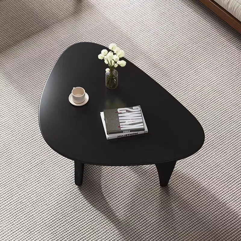 

Solid wood new tea table small apartment log triangle Nordic special-shaped coffee table simple modern Japanese living room home