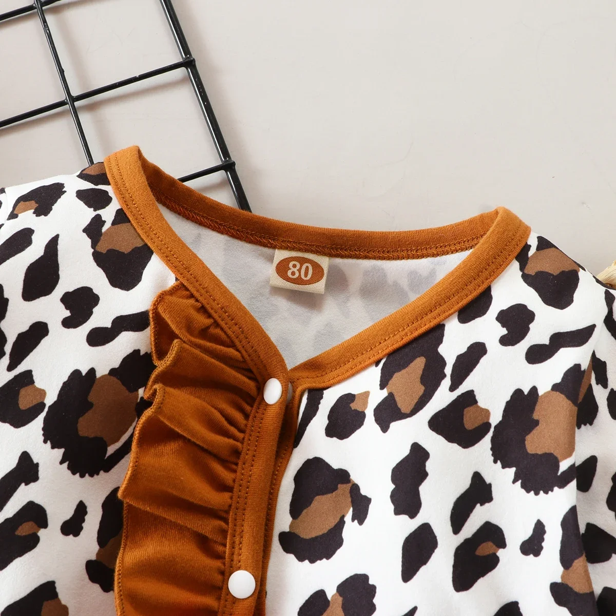 Newborn Kid Girls Clothes Long Sleeve Spring Autumn Leopard Baby Girl Romper Fashion Toddle Girl Clothes Children Jumpsuit 0-18M