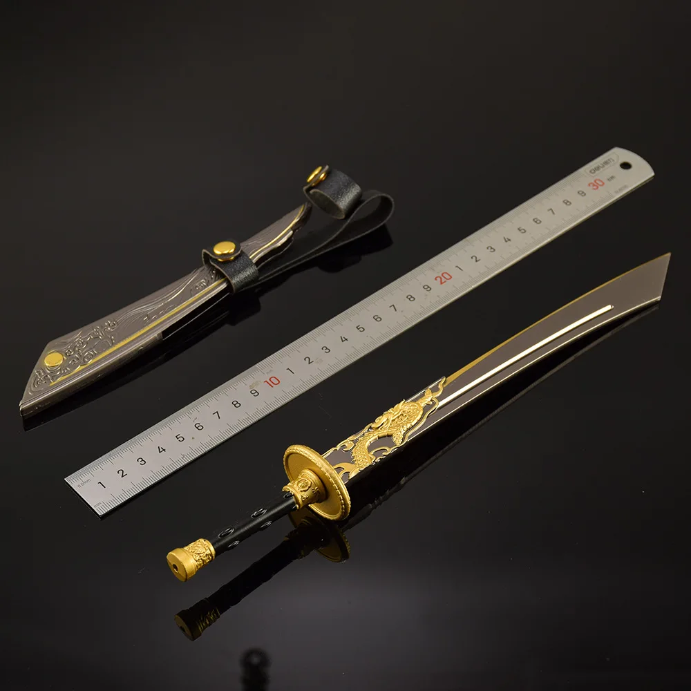 의심의 여지가 없는 브로드소드 모든 금속 수공예 장식 Molde Yanyun 16 사운드 게임 30cm 무기 대형 블레이드 컬렉션 장난감 선물