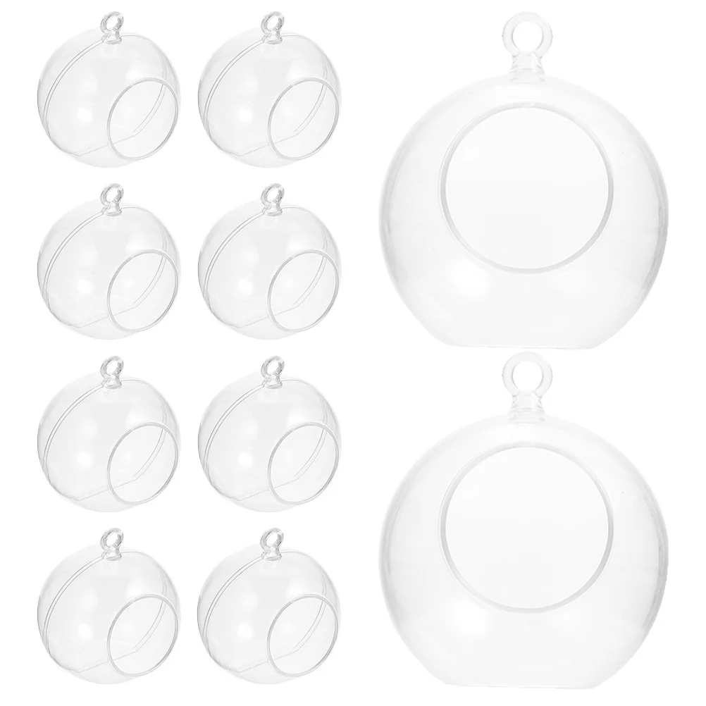 

10pcs Fillable Christmas naments Clear Plastic Balls 8cm DIY Craft Decor for Party Xmas Holiday Wedding Atmosphere