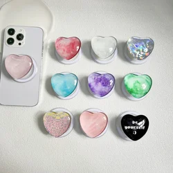 Korean Cute 3D Agates Love Hearts Magnetic Phone Grip For iPhone 16pro 14 13 12 15 Pro Max MagSafe Finger Bracket Holder