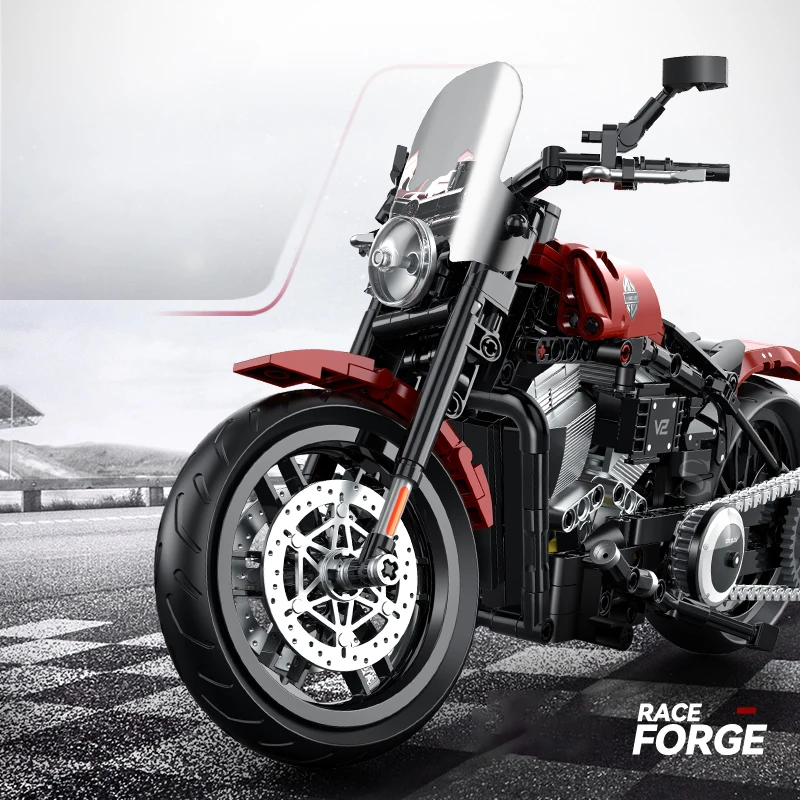جديد لتقوم بها بنفسك اللبنات دراجة نارية مجموعات فنية MOC الطوب 1:8 نموذج دراجة نارية هدايا عيد ميلاد للبنين أطفال الأطفال الكبار
