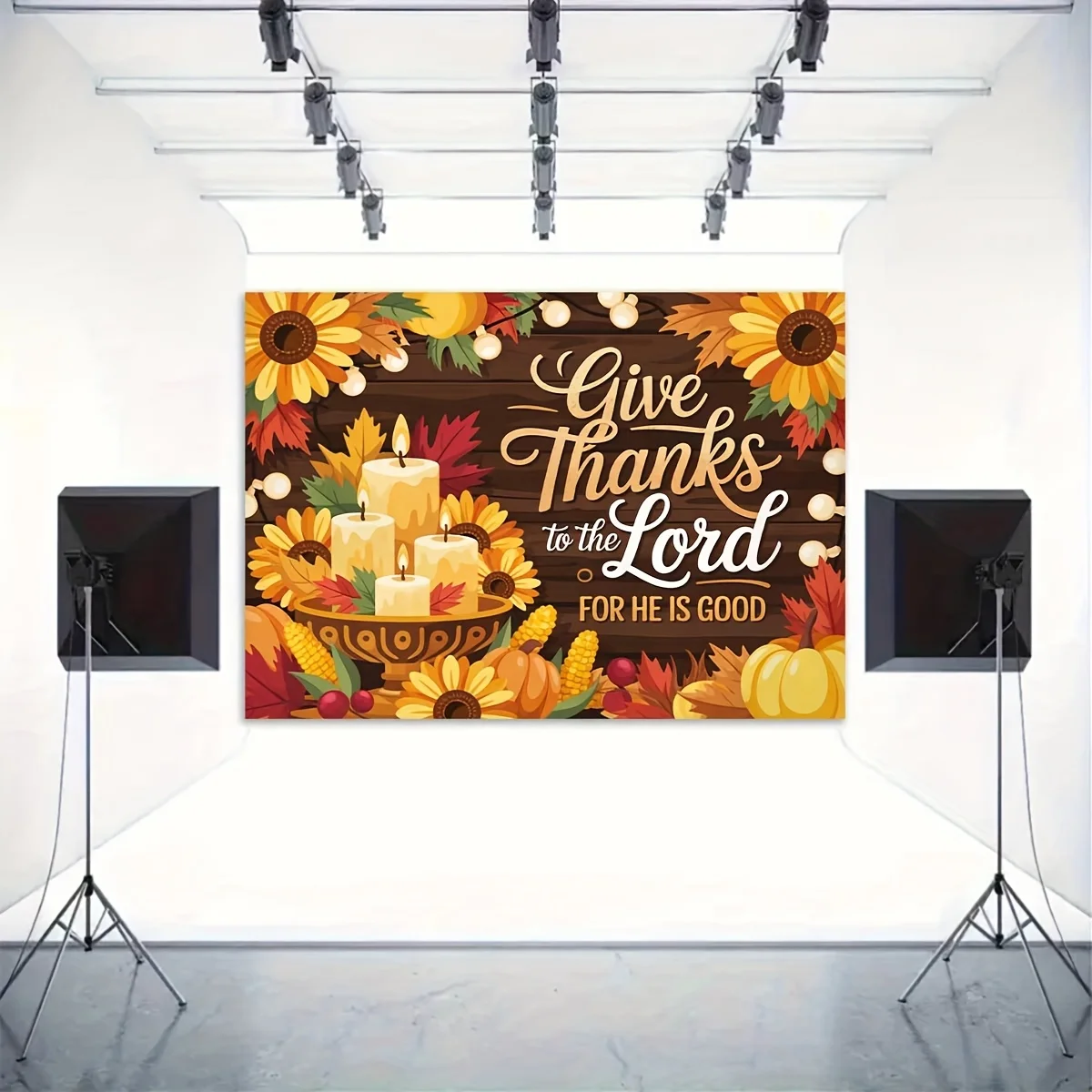 2D planar background banner, harvest and gratitude 