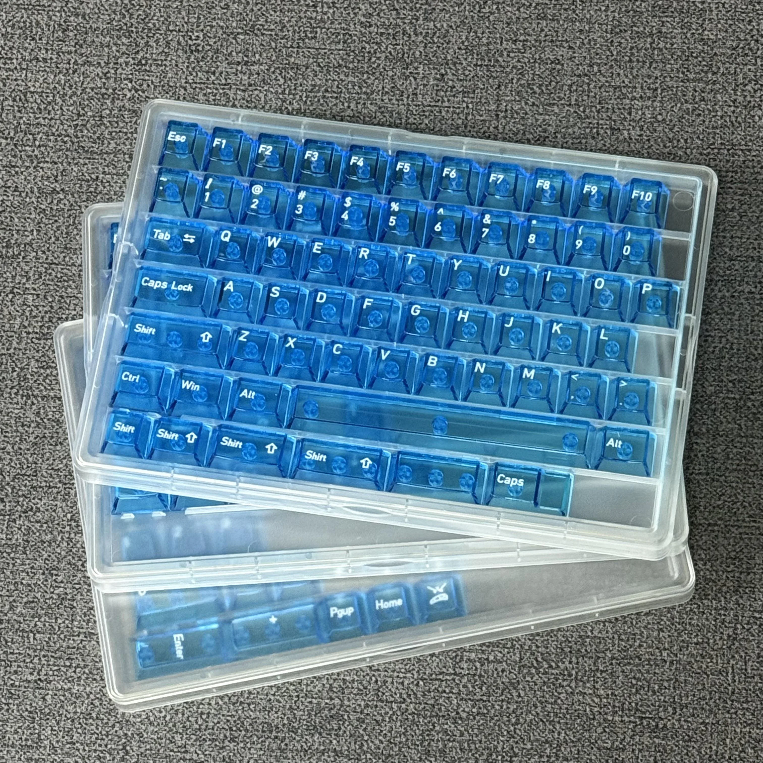 Dustproof Transparent Keycap Storage Box 3-layer Display Stackable Support MOA XDA MAO CHERRY OEM Keycap Storage Box with Lid view 2