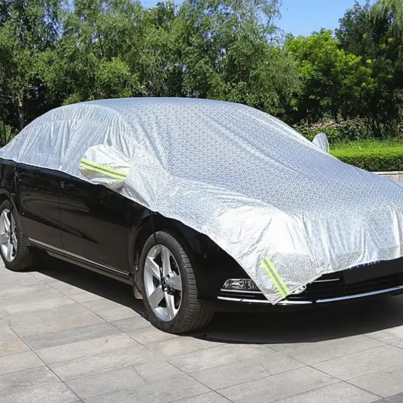 Universeller 2-in-1 Ganzjahres-Auto-Windschutzscheiben-Halbabdeckung Wasserdichter UV-Sonnenschutz Anti-Schnee-Frost-Eis Windschutzscheibenschutz für Limousinen – Detail 8