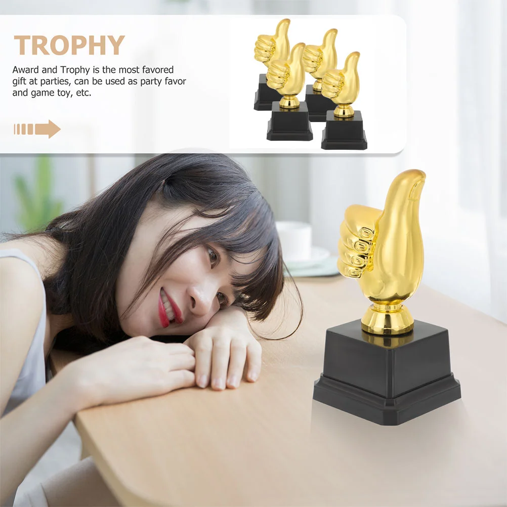 2 Pcs Thumbs up Trophy Big Game Kids Soccer Large Trophies for Mini Funny Adults