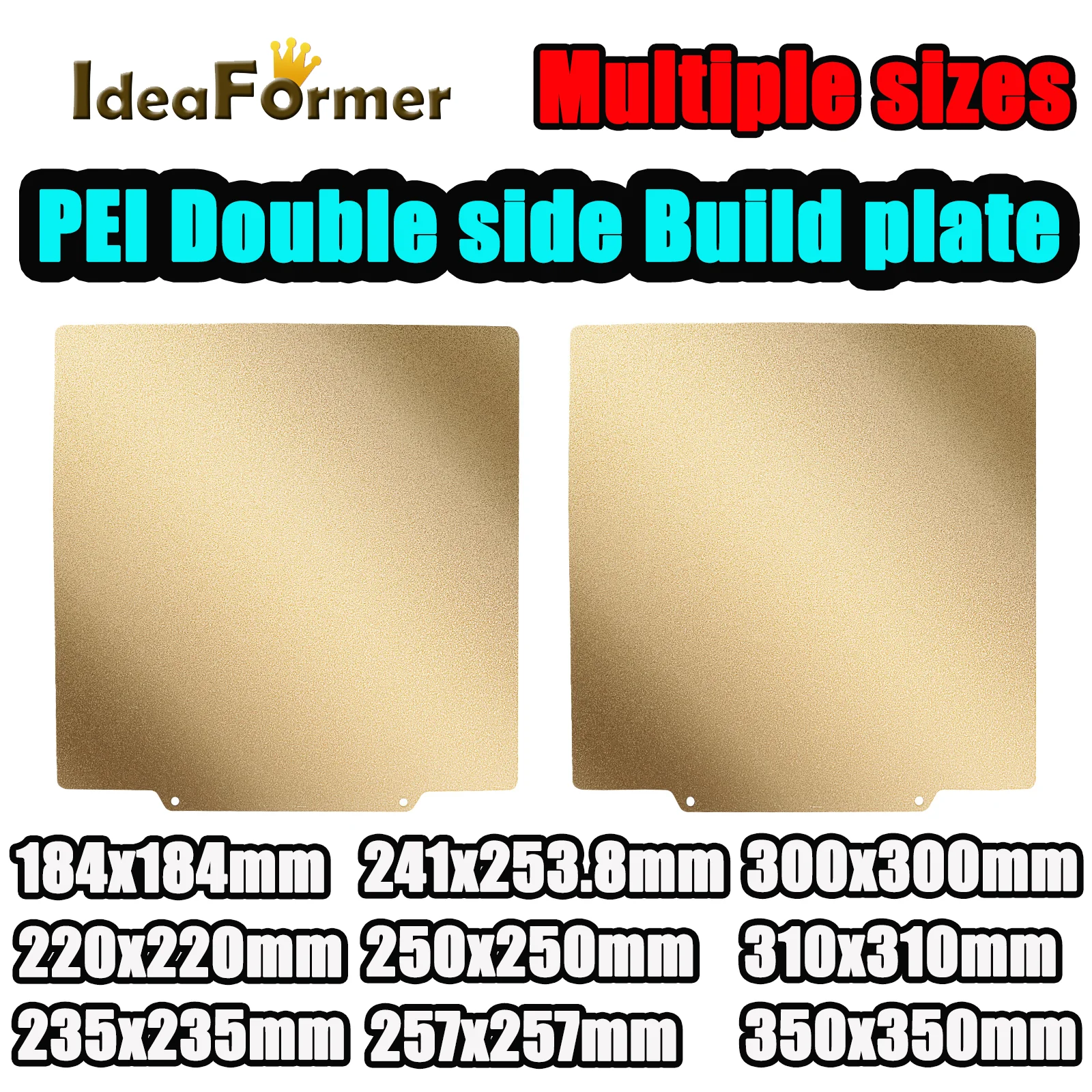 PEI Double side Textured Build Plate 184/220/235/257/300/310mm Magnetic Plate For Bambulab/Ender-3 S1 CR10 3d Printer Heated Bed