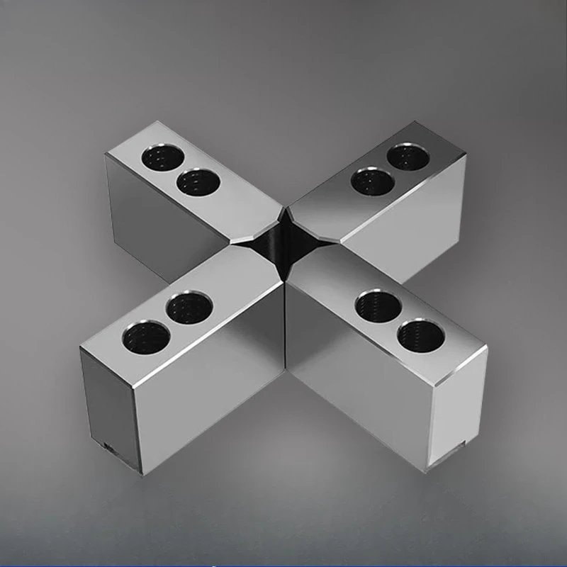 Hydraulic chuck, four-jaw heightened soft jaw 6/8/10 inch, thickened jaw foot chuck accessories