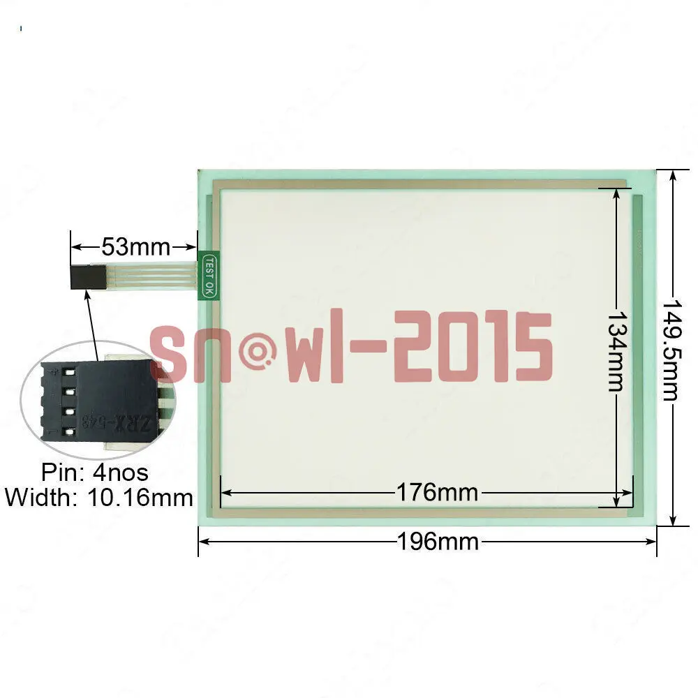 VT580WAPT00N Touch Screen Panel ESA VT580WAPT00N + Protective Film Overlay