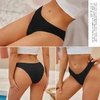 4PCS/SET Seamless Cotton Panties Women Sexy Low Waist Briefs Solid Color Breathable Female Underwear Soft  Comfortable Intimates 3