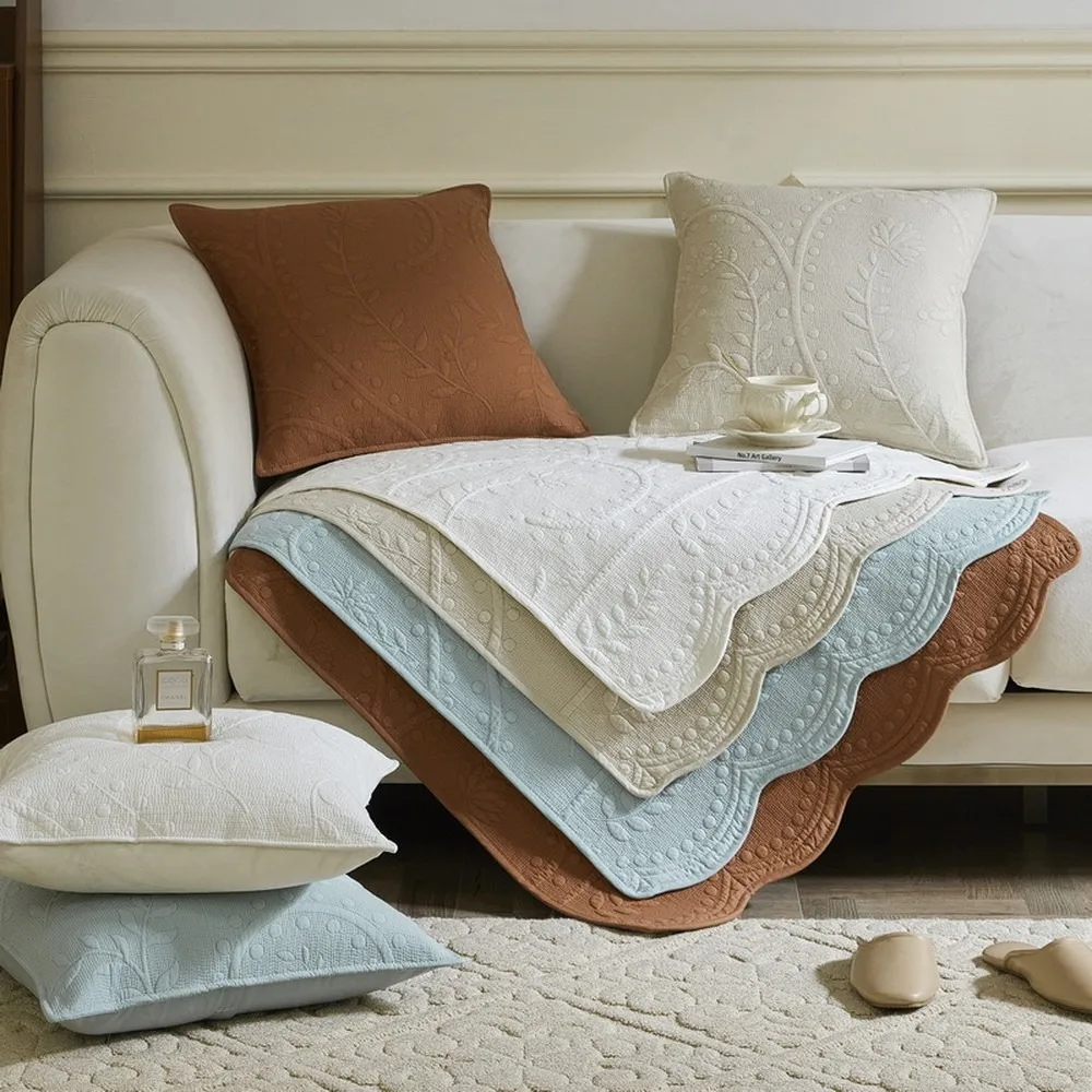 Four Seasons Combination Sofa Cushion European Universal Sofa Cover Simple and Non Slip High-end Thickened Living Room Sofa Mat