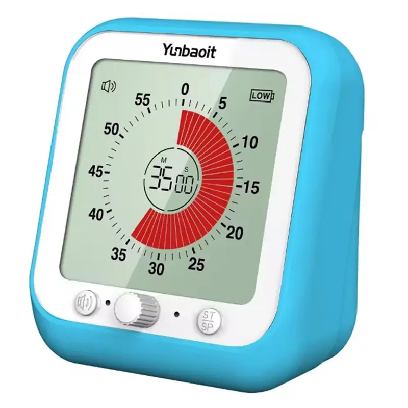 【EFFICIENT 】VT09 Digital Visual Timer 60-Minute Countdown Function Featuring 3.5-Inch Color Display For Kids Adults Screen