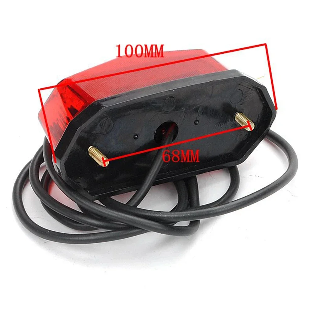 1pc Electric Motorcycle Brake Warning Light Scooter Rear Tail Light Brake Warning Lamp 36V-60V Auto Light Accessories