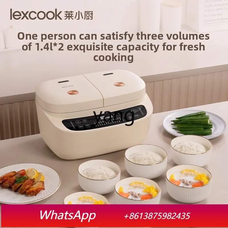 Lcx  double bile rice cooker household smart soup and rice integrated 3 liters pressure multi-functional rice cooker