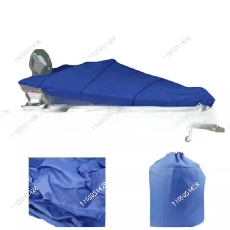 600D V-Trailer Boat Cover Outdoor Oxford Cloth Rainproof Anti-UV Dust Cover Marine Trailerable Canvas Boat Accessories