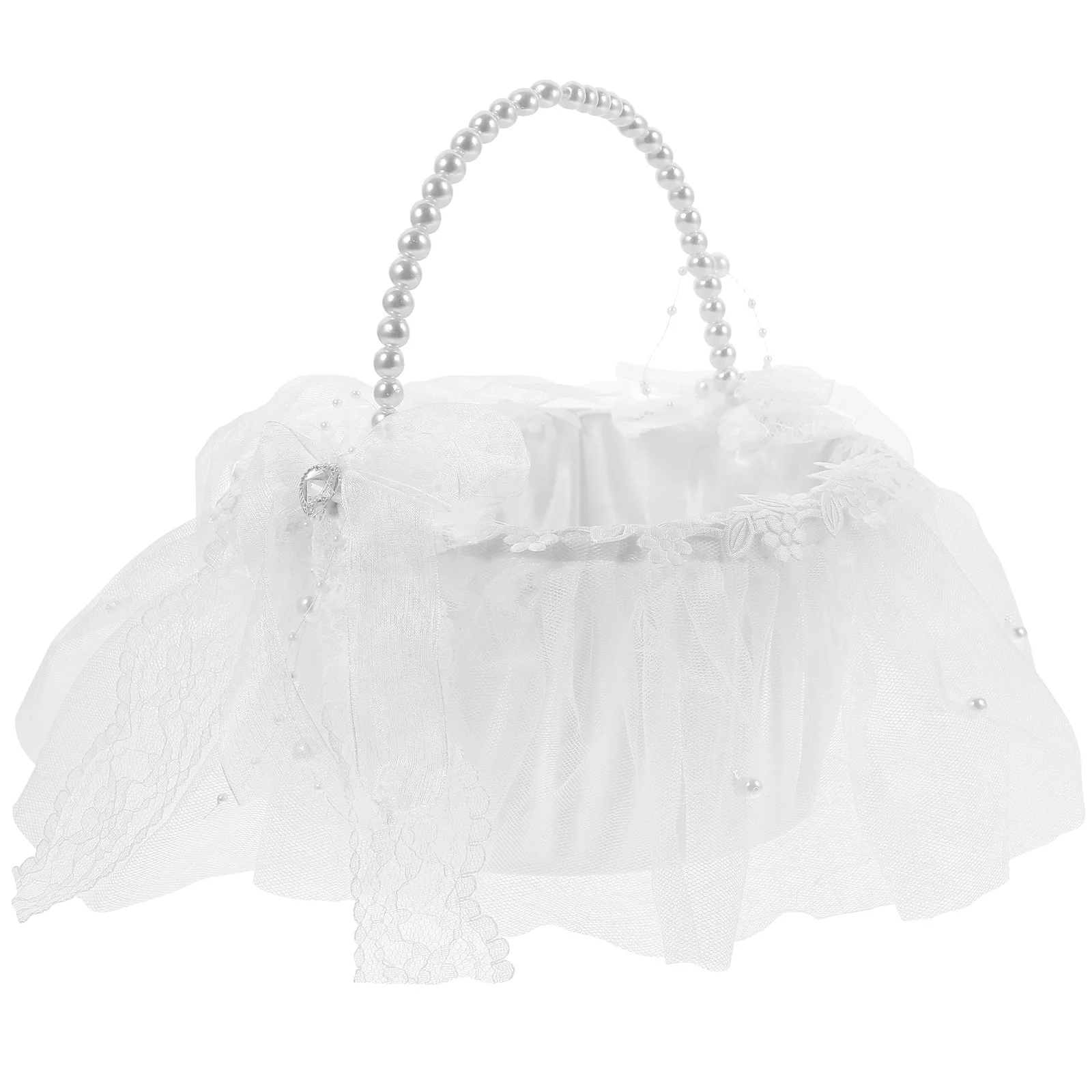 

Elegant Wedding Flower Basket Rustic Simulated Petals Decoration Baskets for Weddings Decorative