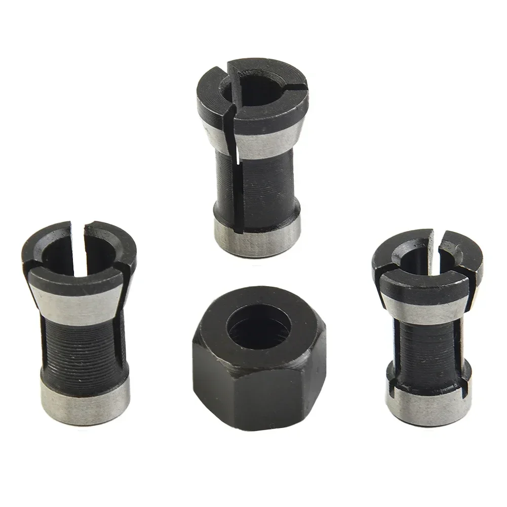 Electric Router Woodworking Cutter 4pcs 6/6.35/8mm Collet Carbon Steel Chuck Accessories Milling Cutter Unique