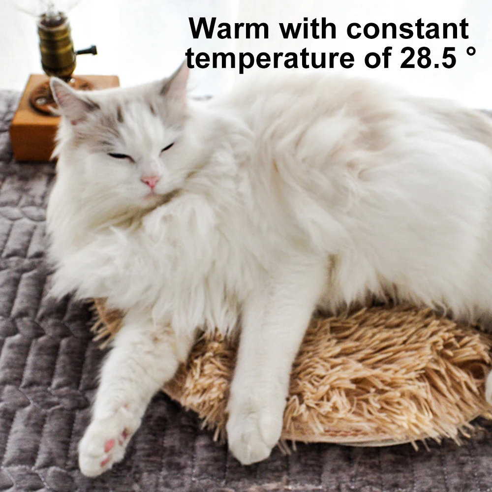 Pet Electric Blanket Heating Pad Dog Cat Bed Mat Pet Dog Soft Sofa Cushions Thickened Non-slip Soft Pad Blanket Warming Sleepin
