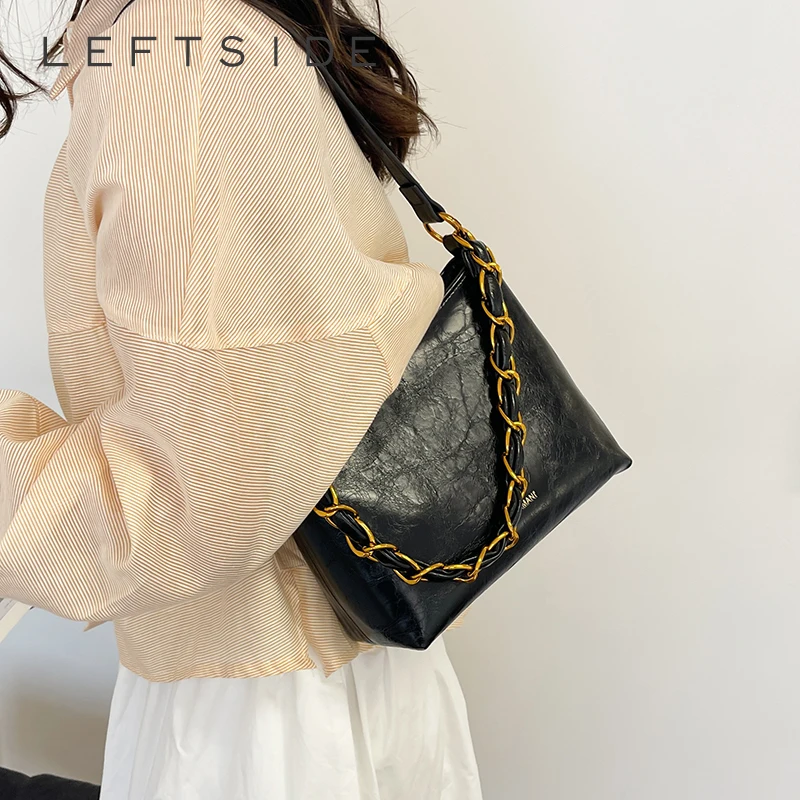 

Women's Small PU Leather Bucket Chain Crossbody Bag Retro Fashion Daily Dating Party Fashion Shoulder Bags 2026 New Handbags