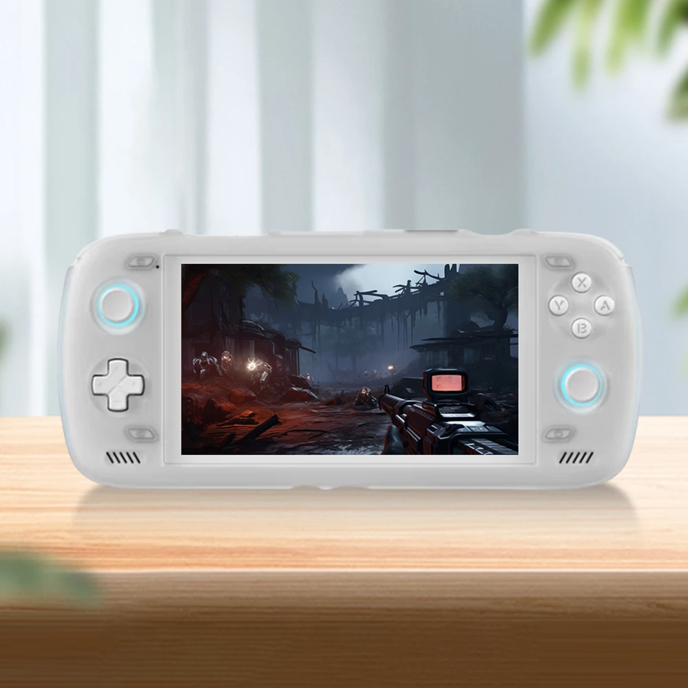 For AYN Odin 2 Silicone Protective Case Soft Shell Protective Cover Gaming Console Cover Tempered Glass Screen Protector