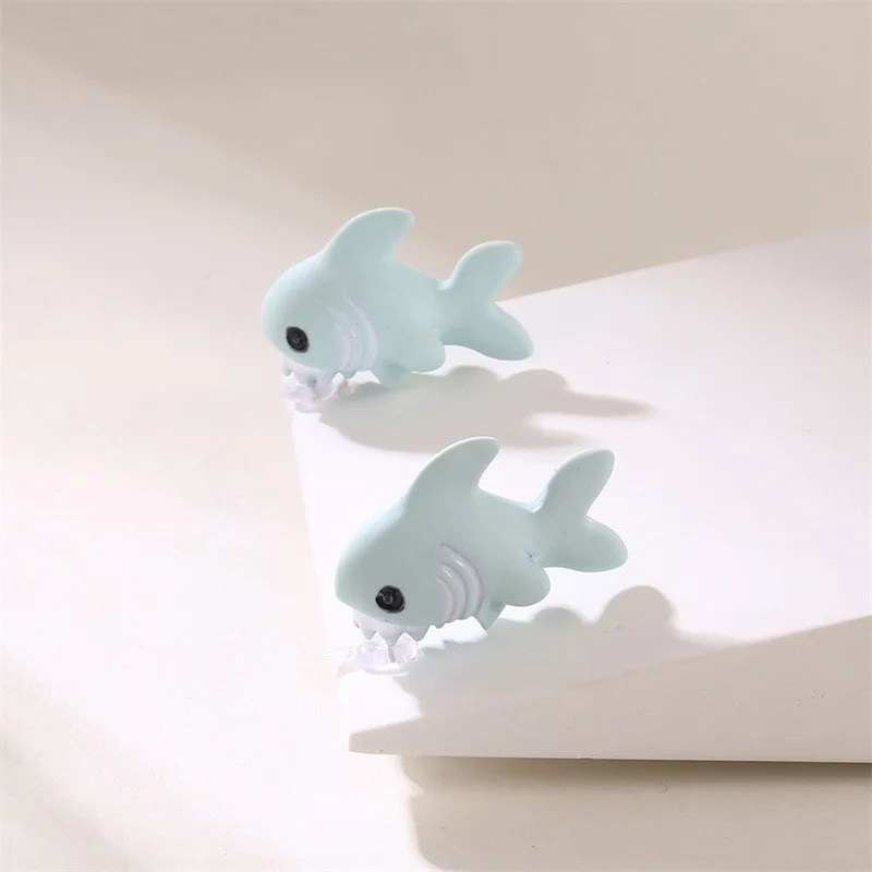 2pcs/1pair Animal Cartoon Stud Earring for Women Cute Dinosaur Little Dog Whale Clay Bite Ear  Fashion Jewelry Funny Gifts