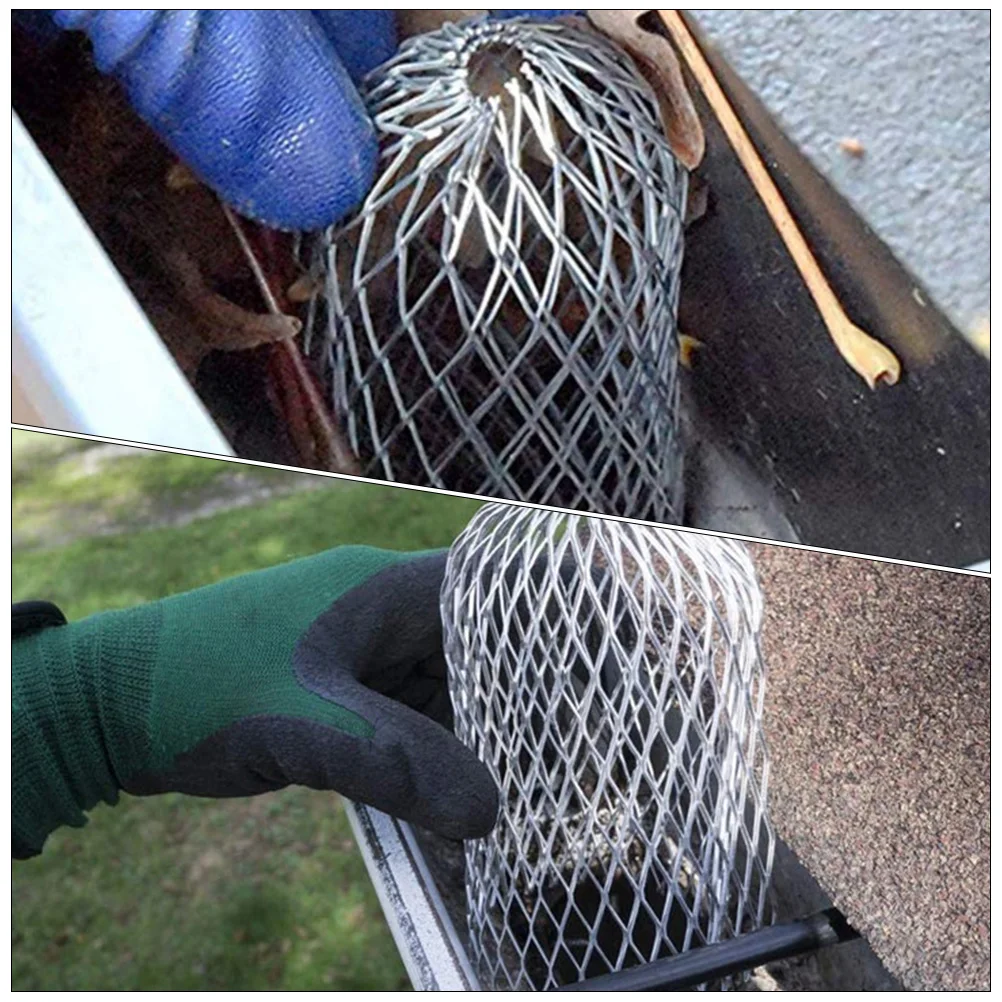 

5pcs Gutter Guard Stainless Steel Gutter Downspout Filter Downspout Strainer Leaf Guard Roof Drain Filter Cover