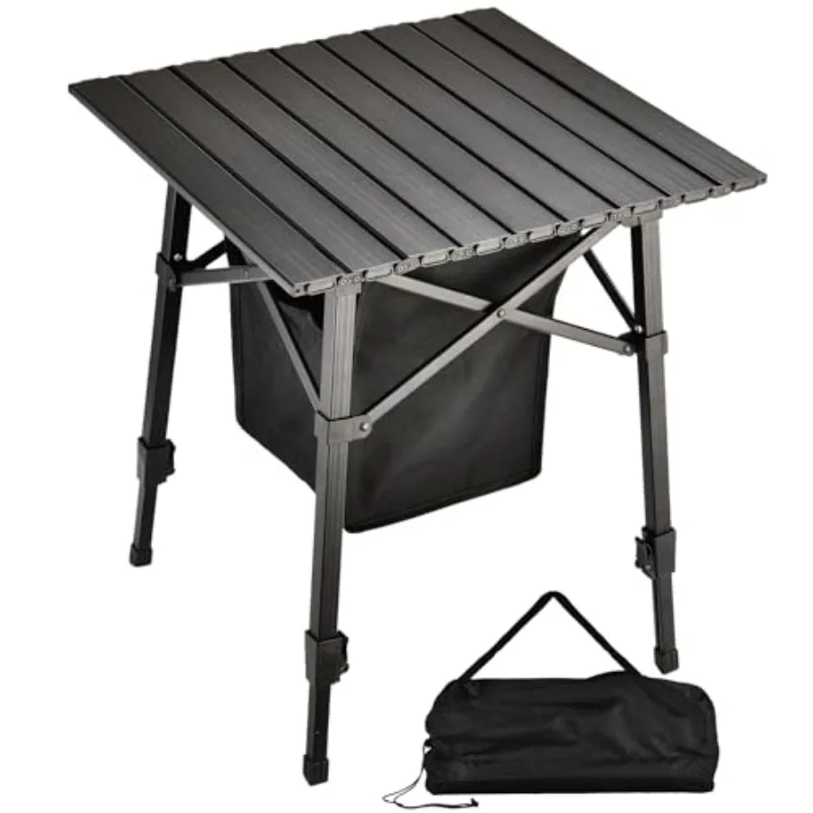 

Aluminum Camping Side Table Compact Folding Outdoor Portable Beach Camp Table with Carry Bag and Storage Picnic Hiking Fishing