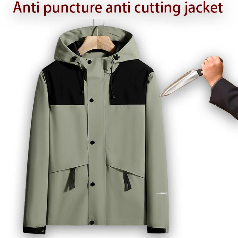 

Security-Protection Security Guard Men's Jacket Military Tactics Multi Purpose Stab Chop Resistant Safety Protective Clothing