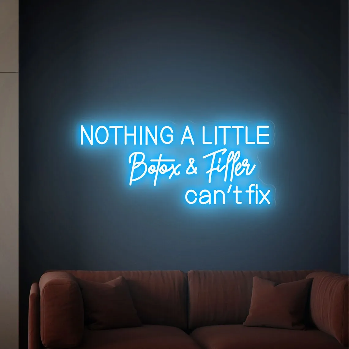 Niets een kleine Botox Filler, Led Neon Light Signs, Botox Art, Neon Sign voor Medspa Decor, Injector Spa Studio Decoratie